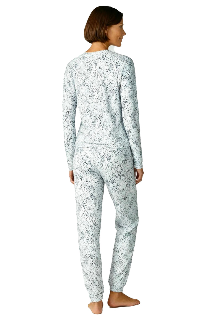 COZY LONG SLEEVE NAVY ABSTRACT PJ SET