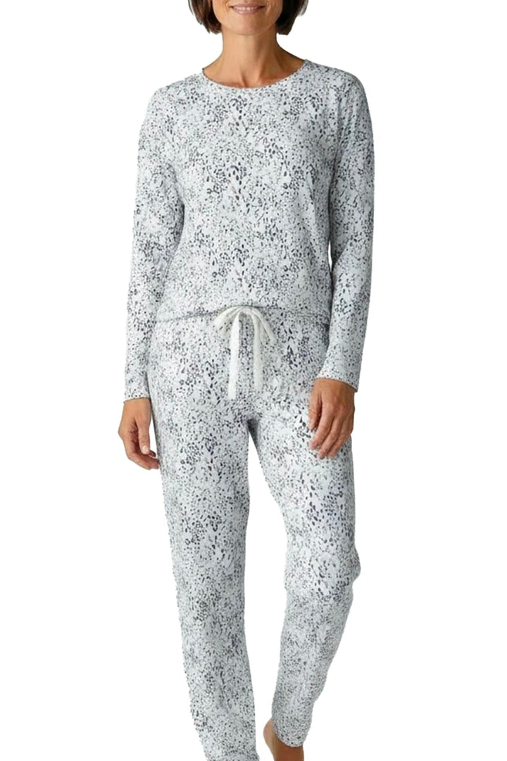 COZY LONG SLEEVE NAVY ABSTRACT PJ SET