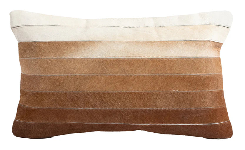 PILLOW OMBRE COWHIDE 12X20"