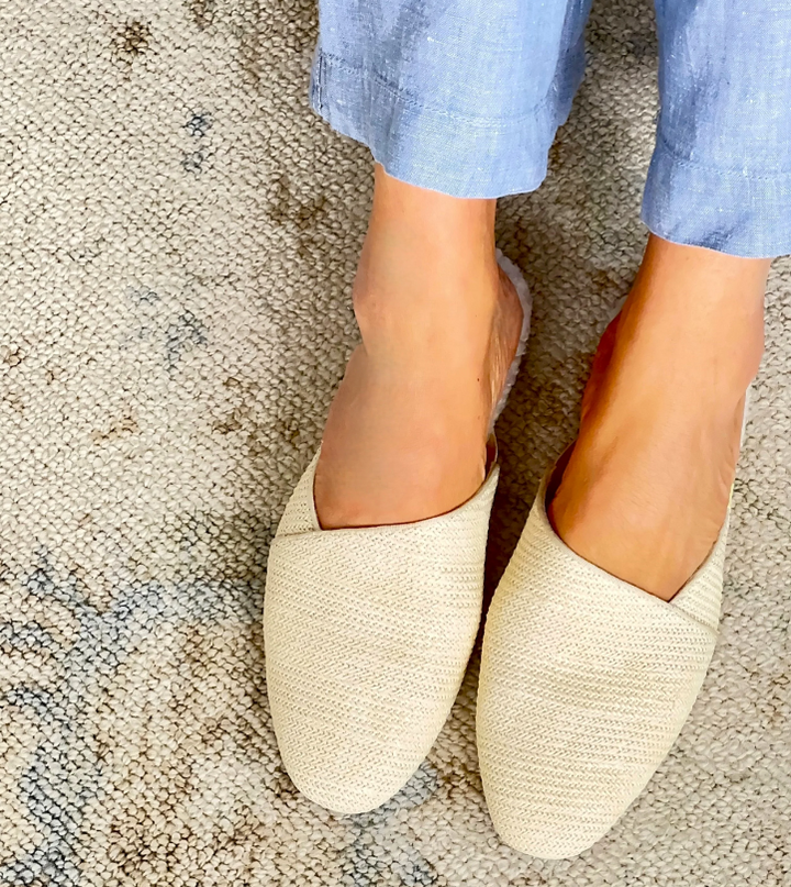 THE DEVON IN RAFFIA CREAM
