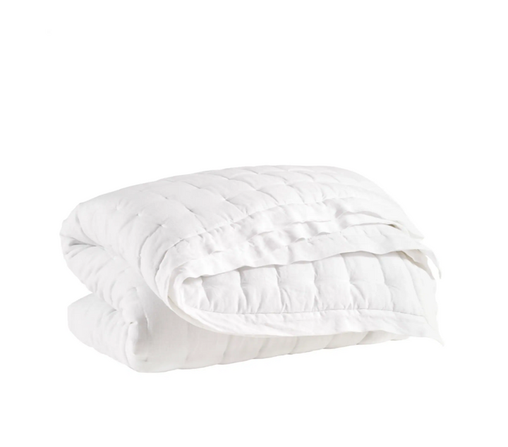 COVERLET LUSH LINEN PUFF WHITE