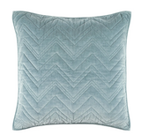 SHAM QUILTED VELVET OCEAN STANDARD