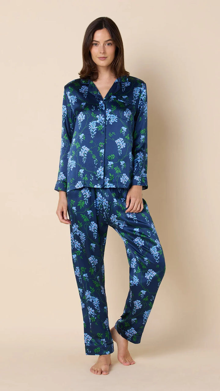 PAJAMA LONG CASCADIA SILK NAVY