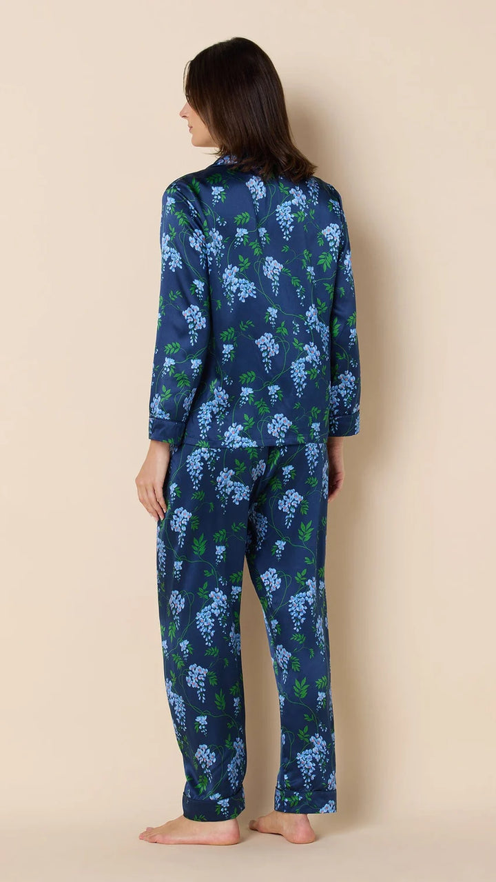 PAJAMA LONG CASCADIA SILK NAVY