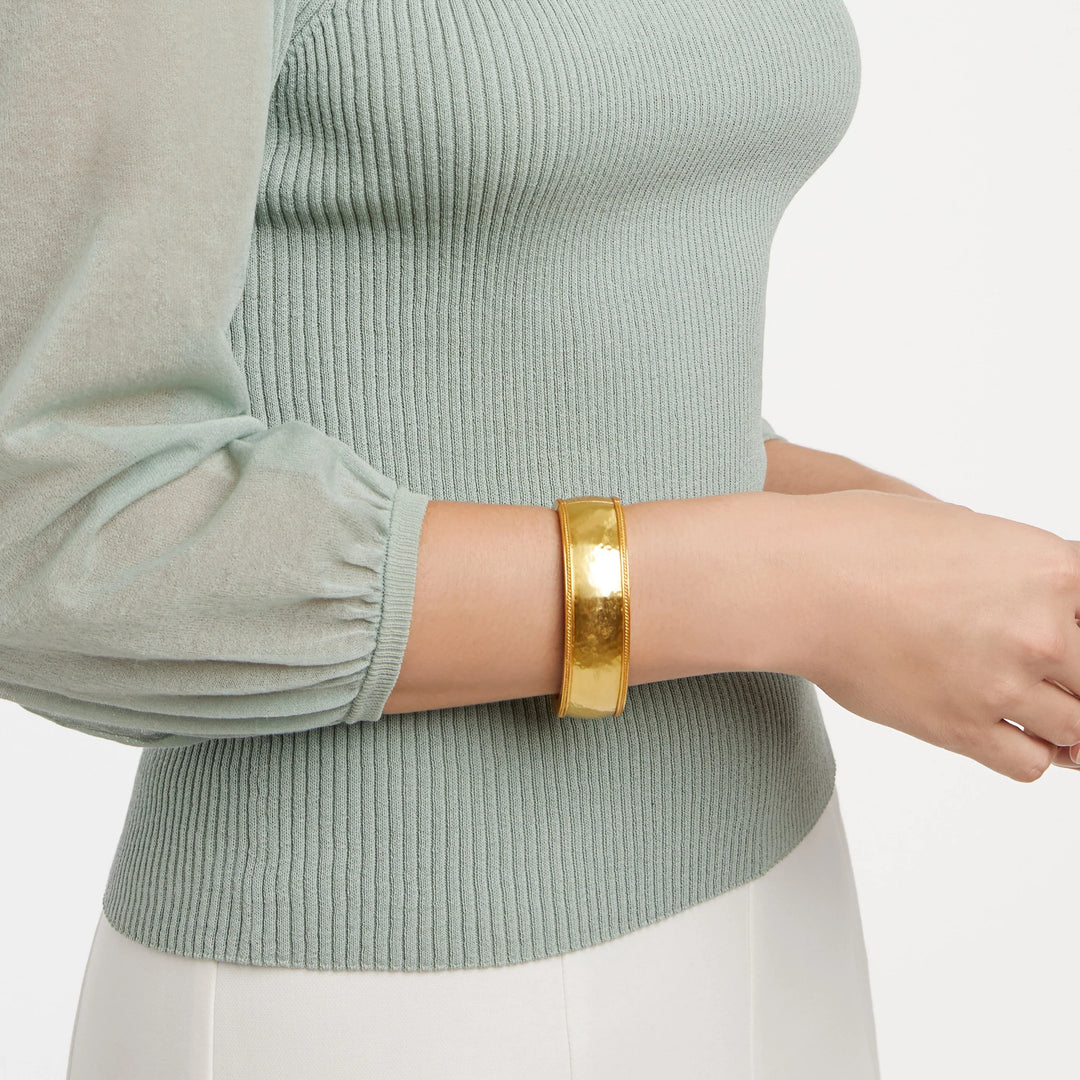 BANGLE CANNES STATEMENT HINGE GOLD NON STONE