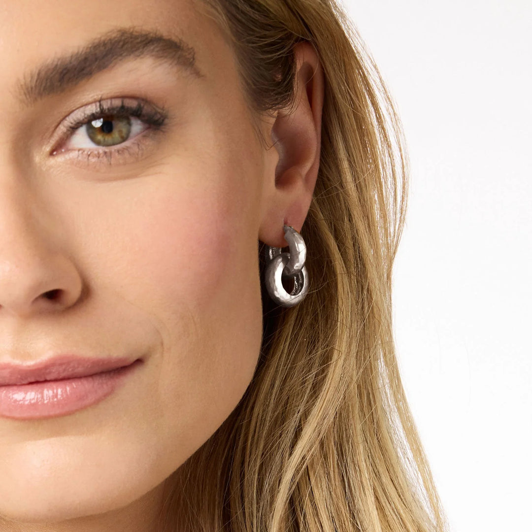 EARRING CATALINA 2-IN-1 SILVER