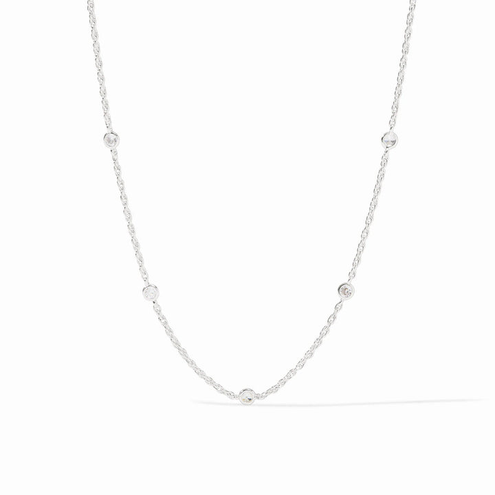 NECKLACE CELESTE DELICATE STATION SILVER