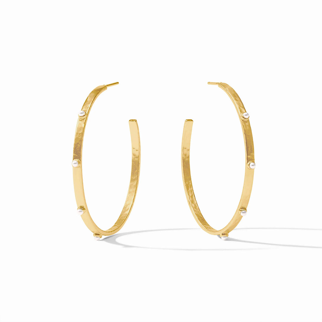 HOOPS CRESCENT GOLD CL CZ