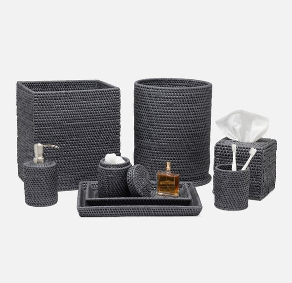 BATH COLLECTION DARK GRAY RATTAN
