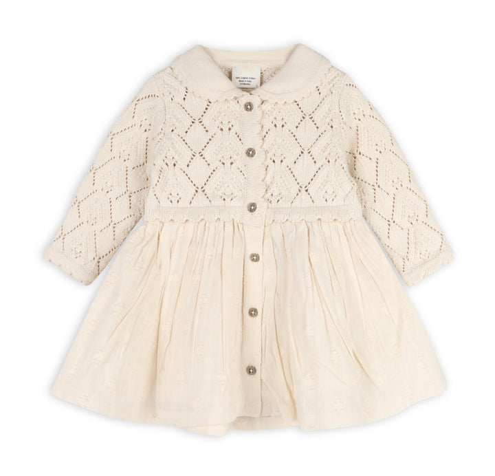 BABY DRESS SWEATER PHOEBE POINTELLE