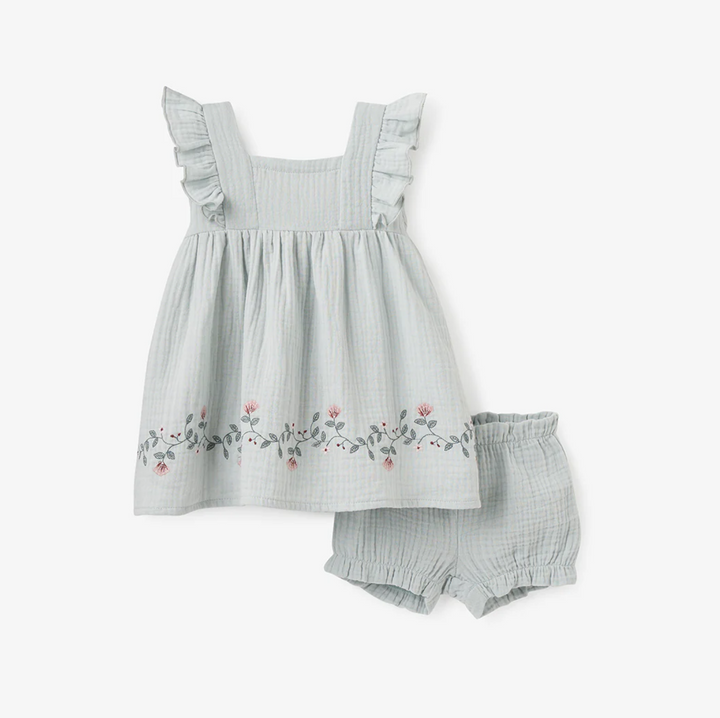 DRESS WITH BLOOMER SEA AQUA