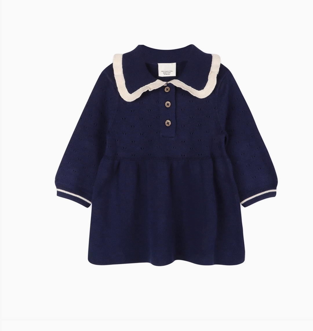 DRESS RUFFLE COLLAR SWEATER KNIT