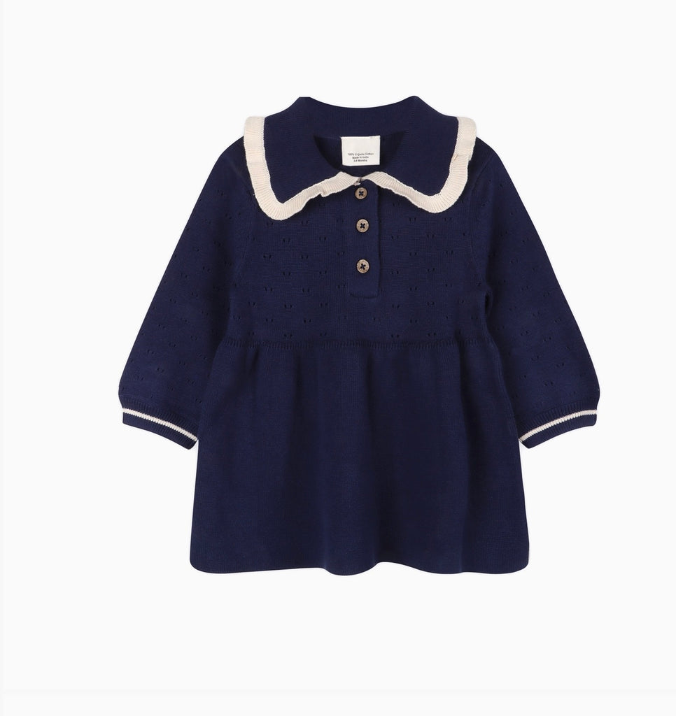 ruffle collar knitted dress SWEATER KNIT (NRD) Exceptionally soft heirloom quality. Width:AA (Narrow) marketplace_ebay Ladies Dresses Maggy London