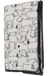 THROW WHITE & BLACK DOGS
