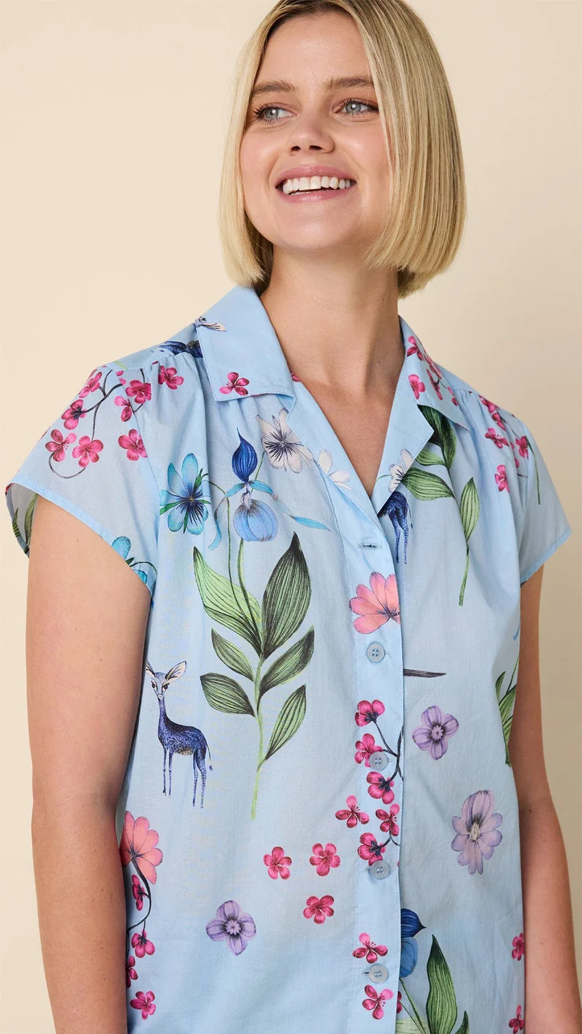 PAJAMA DEERLY VOILE CAPRI BLUE
