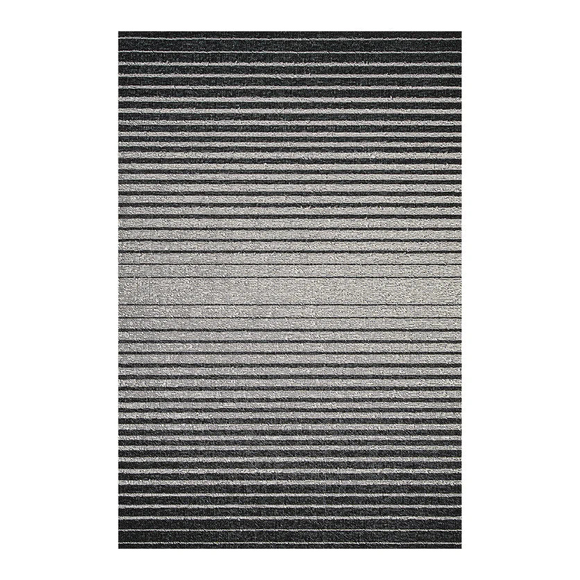 FLOORMAT DOMINO STRIPE SHAG 1'6"X2'4"
