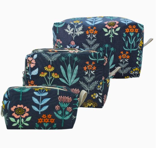 TOILETRY BAG NAVY BOTANICAL