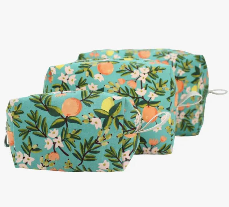 TOILETRY BAG TEAL CITRUS
