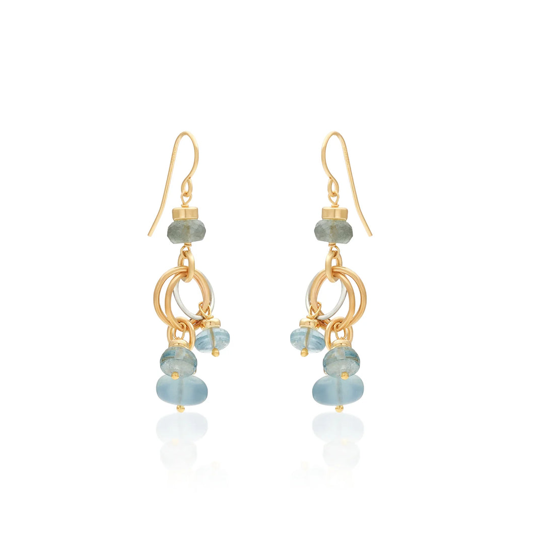 EARRING TRIO AQUA DONUT TRINITY