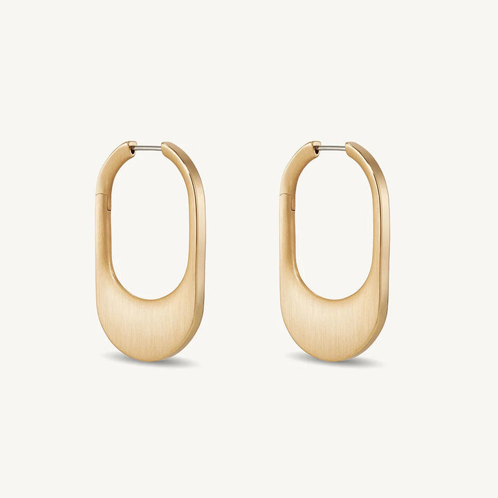 EARRINGS CROSBY HINGED HOOPS GOLD