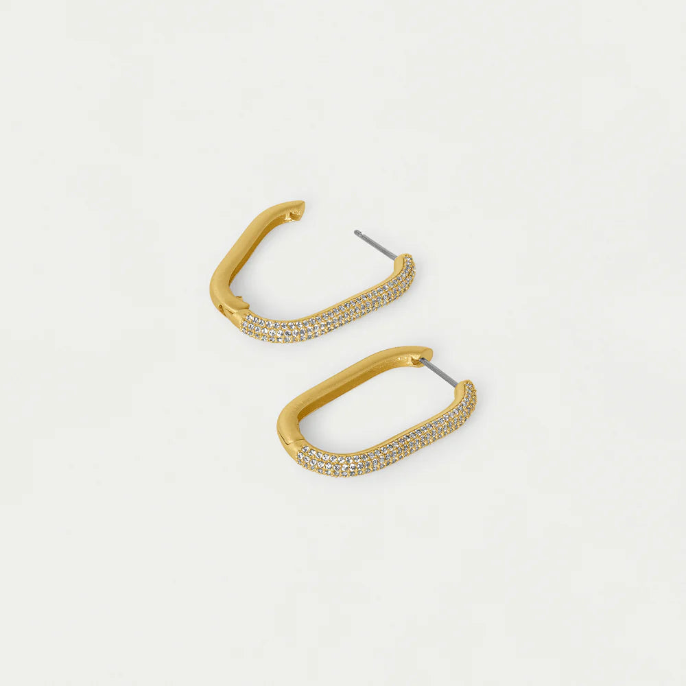 EARRINGS JULIETTE PAVÉ HUGGIE HOOP