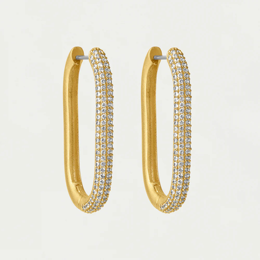 EARRINGS JULIETTE PAVÉ HUGGIE HOOP