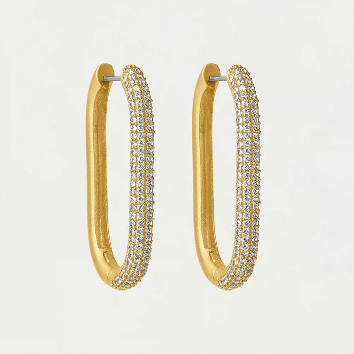 EARRINGS JULIETTE PAVÉ HUGGIE HOOP