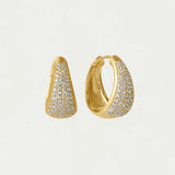 EARRINGS MARGAUX PAVE HUGGIE HOOPS