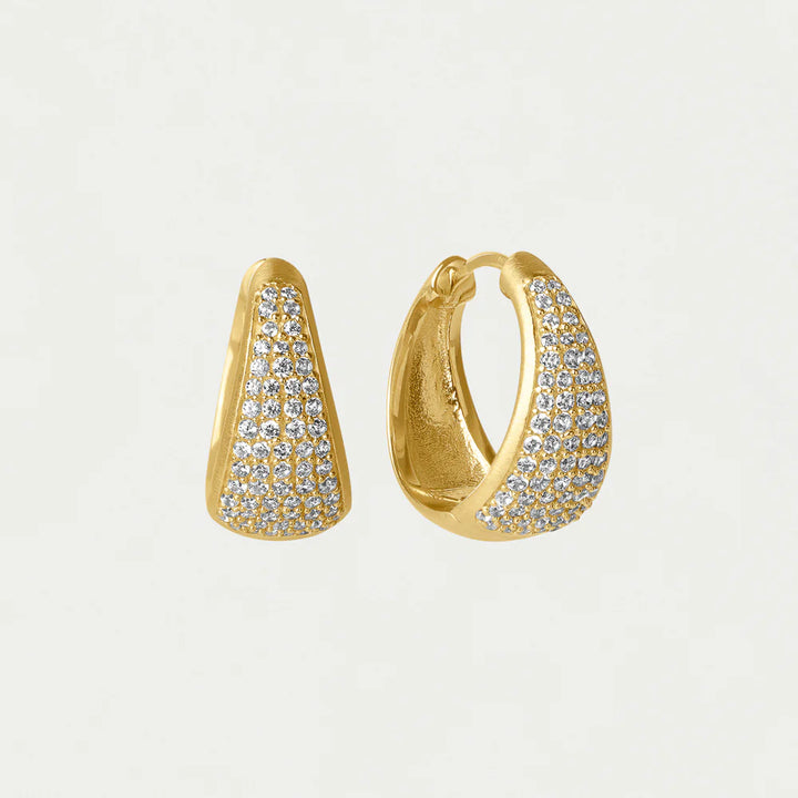 EARRINGS MARGAUX PAVE HUGGIE HOOPS