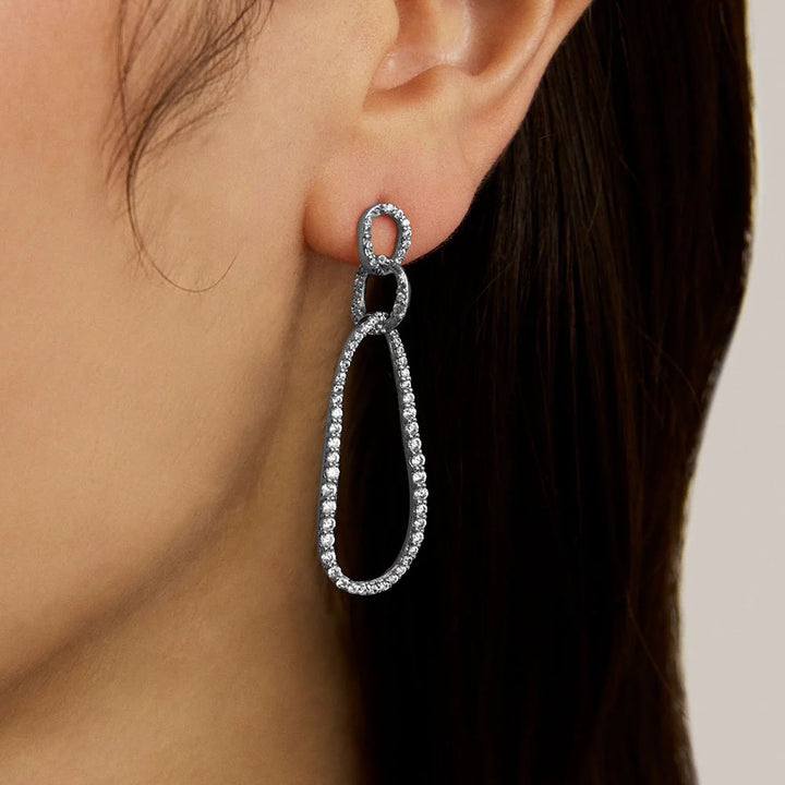 EARRINGS CAMILLE DROP SILVER