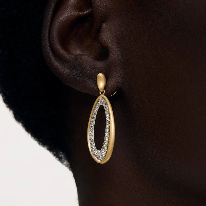 EARRINGS CHARLOTTE DROP WHITE CZ/GOLD