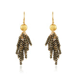 EARRING FIRECRACKER  PYRITE SMALL