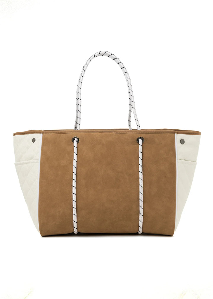 TOTE VEGAN SUEDE LATTE