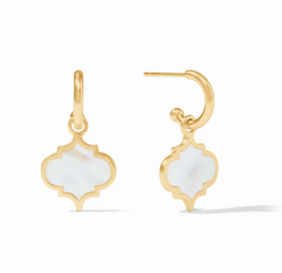 JULIE VOS EARRING HOOP&CHARM HELENE MOP