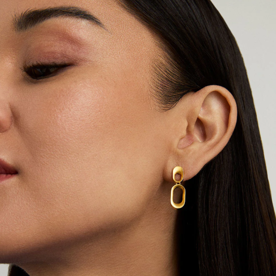 EARRINGS BLEECKER MINI DROP GOLD #75751