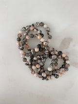 BRACELET BEADS PINK ZEBRA MED