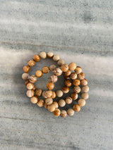 BRACELET BEADS CARAMEL MED