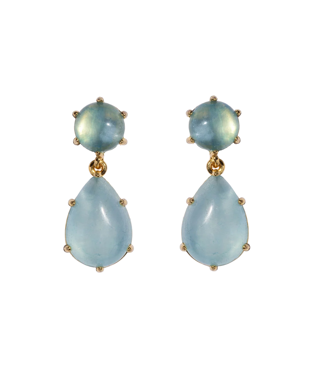EARRINGS ELIA DROP AQUAMARINE