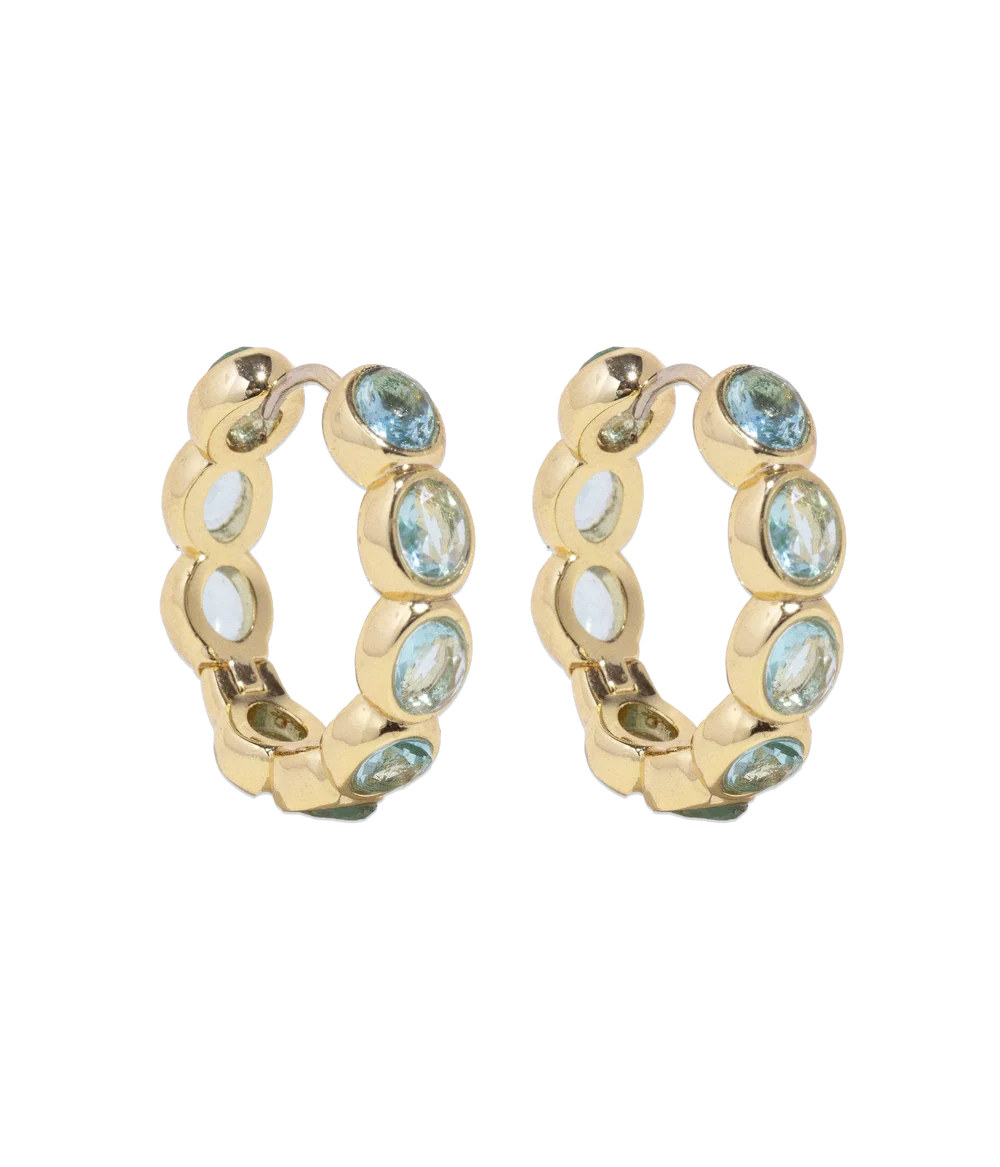 EARRINGS AURELIA HOOP AQUA