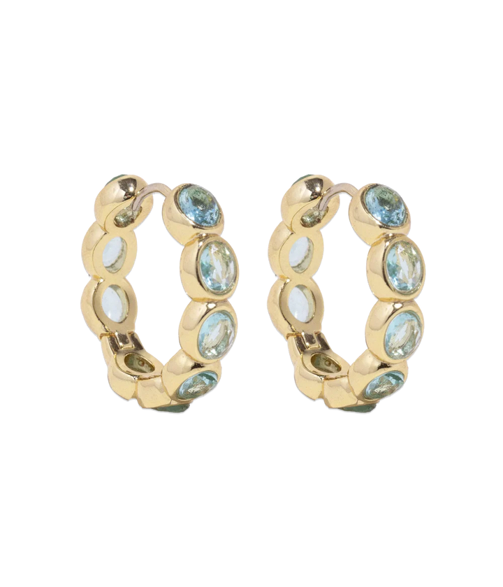 EARRINGS AURELIA HOOP AQUA