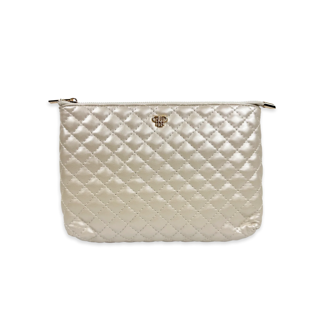 MAKEUP CASE EVERYDAY SLEEK PEARL QUILTED