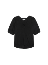 TEE SHIRRED SHOULDER TOP