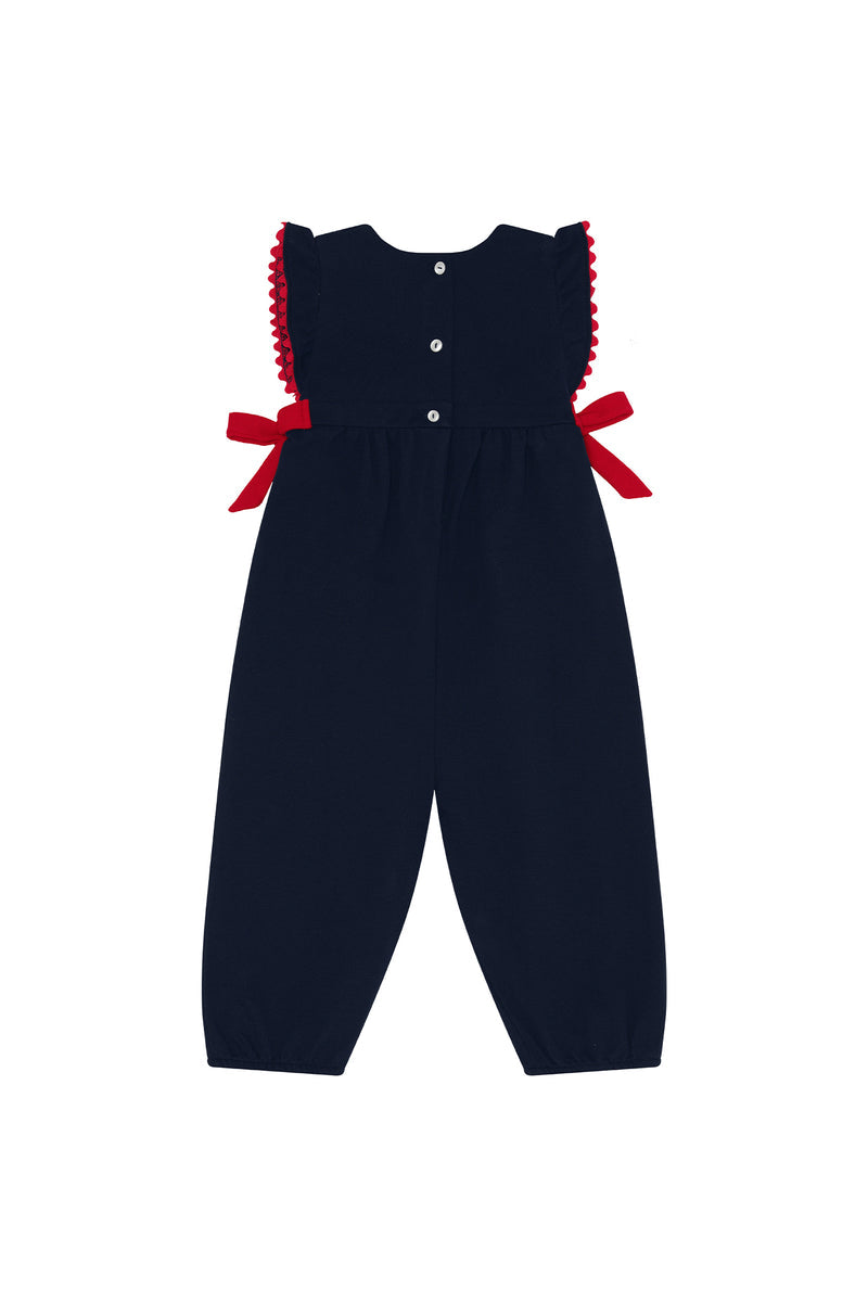 OVERALL ELISE BOW NAVY