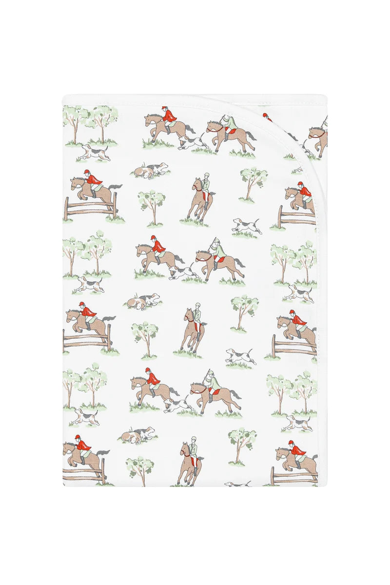 BABY BLANKET EQUESTRIAN CHASE