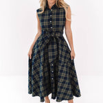 DRESS THE ETTA MIDI NAVY