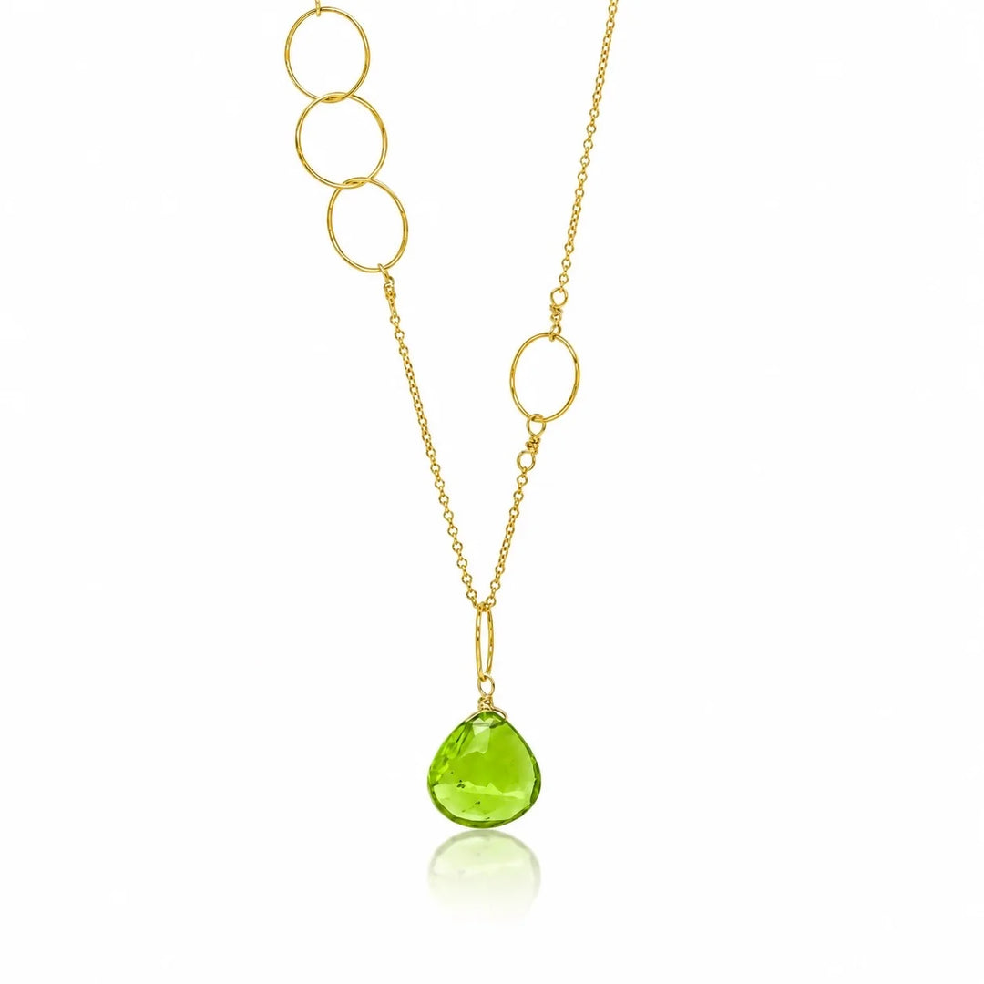 NECKLACE JENNIFER GEM GOLD PERIDOT