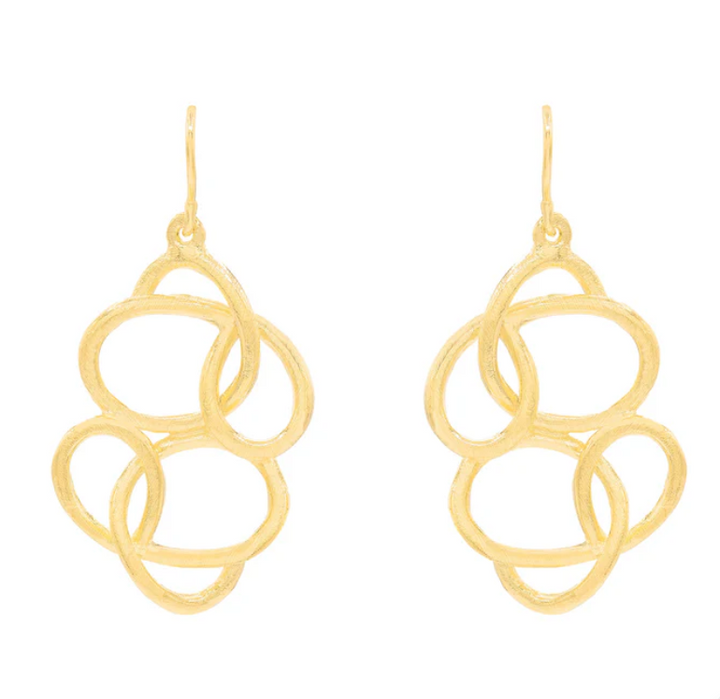 EARRINGS W/TWISTED WIRE DISIGN #73146