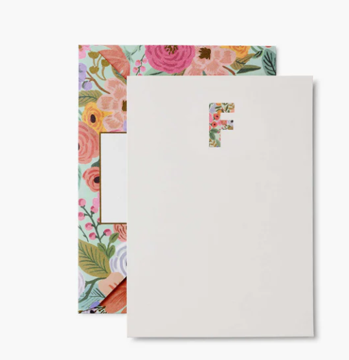 NOTE CARD MONOGRAM F