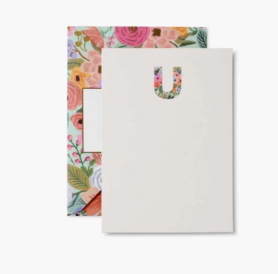 NOTE CARD MONOGRAM U