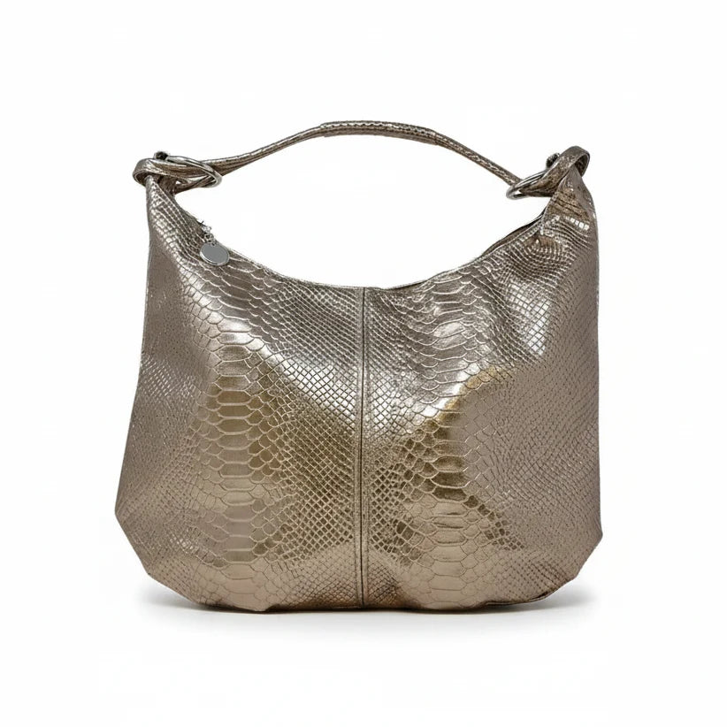 TOTE BAG GENUINE ITALIAN LEATHER METALLIC